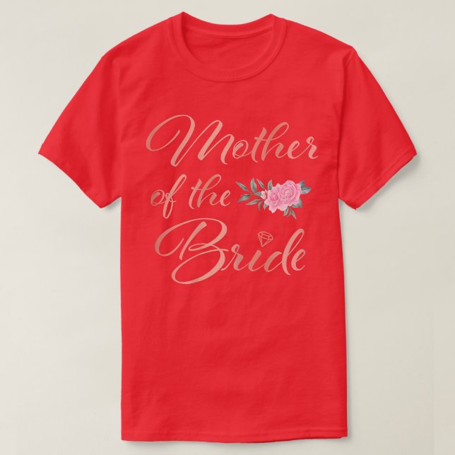 Womens Mother of the Bride Mother of the Bride Wed T-Shirt (Design Front)