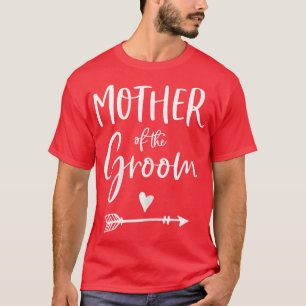 Womens Mother Of The Groom Arrow Heart Graphics  T-Shirt