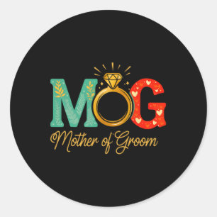 Womens Mother Of The Groom Mob Mog Mum Wedding Bac Classic Round Sticker