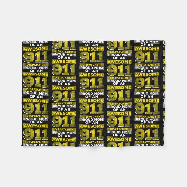 Womens Mother's Day 911 Dispatcher Proud 911 Fleece Blanket (Front (Horizontal))