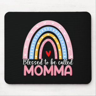 Womens mother's day blessed to be called momma boh mouse mat