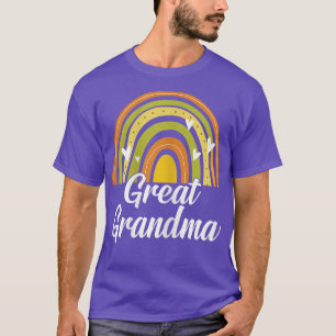Womens Mother's Day Cute Boho Great Grandma Rainbo T-Shirt