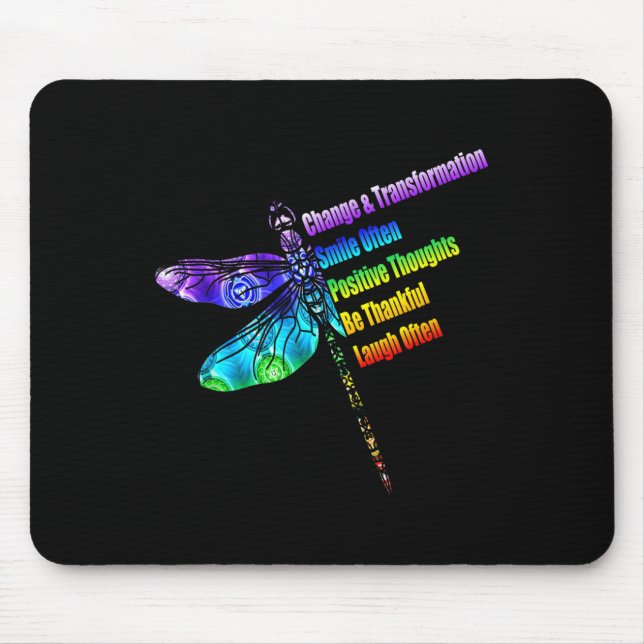 Womens Motivational Insration Gift Dragonfly  Mouse Mat (Front)