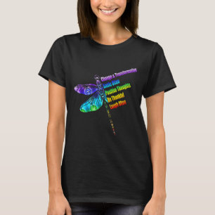 Womens Motivational Insration Gift Dragonfly  T-Shirt