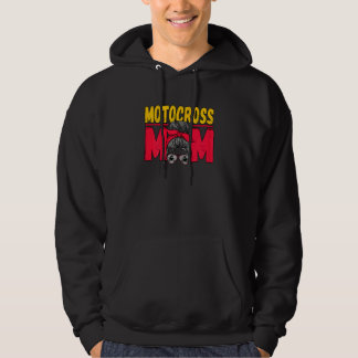 Womens Motocross Mum Messy Bun Dirt Bike Rider Hoodie