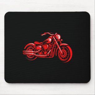 Women's Motorcycle Heart Biker Valentines Day Ride Mouse Mat