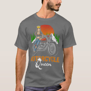 Womens Motorcycle Queen Biker Girl Vintage Motorbi T-Shirt