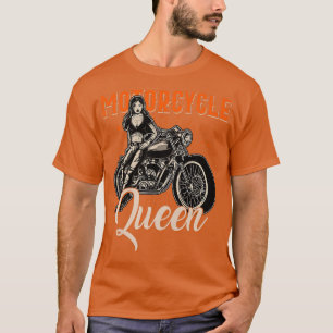 Womens Motorcycle Queen Biker Girl Vintage Motorbi T-Shirt