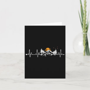 Womens Mountain Heartbeat Clothing - Mountain Hiki Card