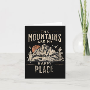 Womens Mountains Are My Happy Place Outdoor Hiking Card