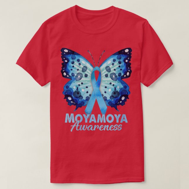 Womens Moyamoya Awareness Butterfly V-Neck  T-Shirt (Design Front)
