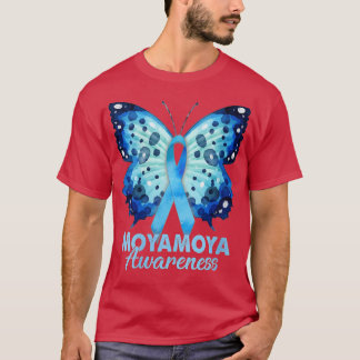 Womens Moyamoya Awareness Butterfly V-Neck  T-Shirt