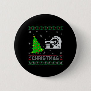 Womens Mri Tech Xmas Tree Lighting Ugly Christmas 6 Cm Round Badge