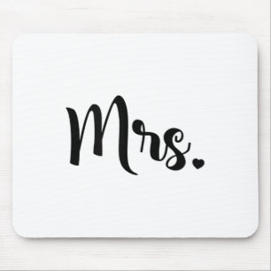 Womens Mrs. Engagement Wedding Bridal Shower Bride Mouse Mat