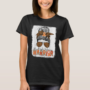 Womens Ms Warrior Messy Bun - Multiple Sclerosis A T-Shirt