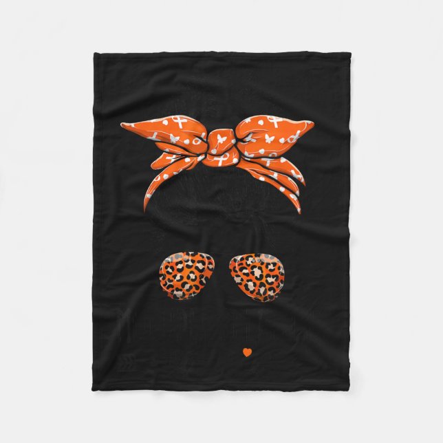 Womens Ms Warrior - Multiple Sclerosis Awareness Fleece Blanket (Front)