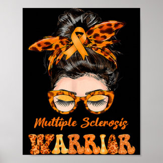 Womens Ms Warrior Multiple Sclerosis Awareness Poster