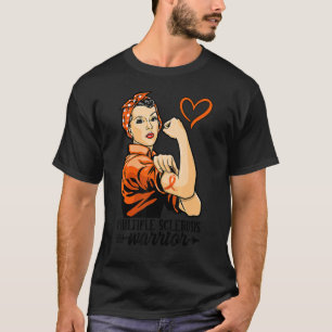 Womens Ms Warrior Wear Orange Multiple Sclerosis A T-Shirt