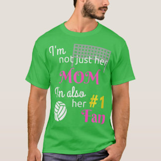 Womens Mum Fan I love Volleyball T  T-Shirt