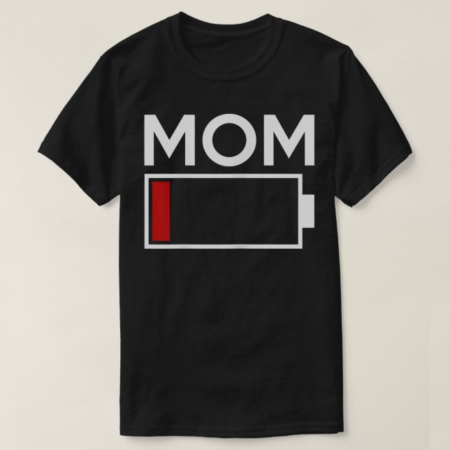 Womens Mum Low Battery Energy  T-Shirt (Design Front)