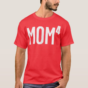 Womens Mum of 4 Kids   Funny Cute Mothers Day Gift T-Shirt