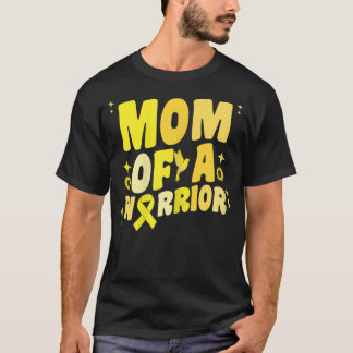 Womens Mum of a Warrior Childhood Cancer Awareness T-Shirt