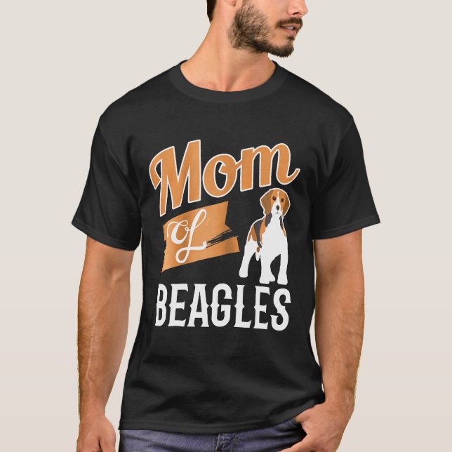 Womens Mum Of Beagles Proud Pet Parent Animal Love T-Shirt (Front)