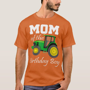 Womens Mum of the Birthday Boy Tractors Farmer Tr T-Shirt
