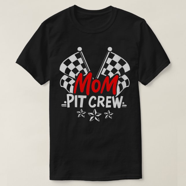 Womens Mum Pit Crew VNeck  T-Shirt (Design Front)