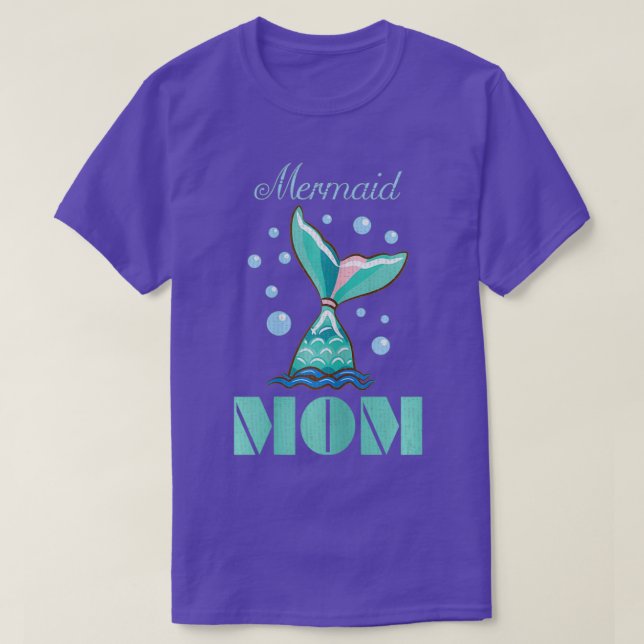 Womens Mummy Of The Birthday Mermaid Shell T-Shirt (Design Front)