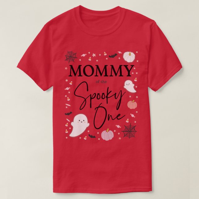 Womens Mummy of the Spooky One Girl First Birthday T-Shirt (Design Front)