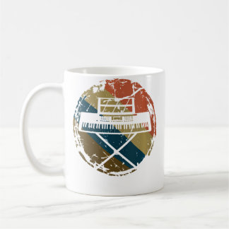 Womens Music Musician Pianist Vintage Keyboard Pla Coffee Mug