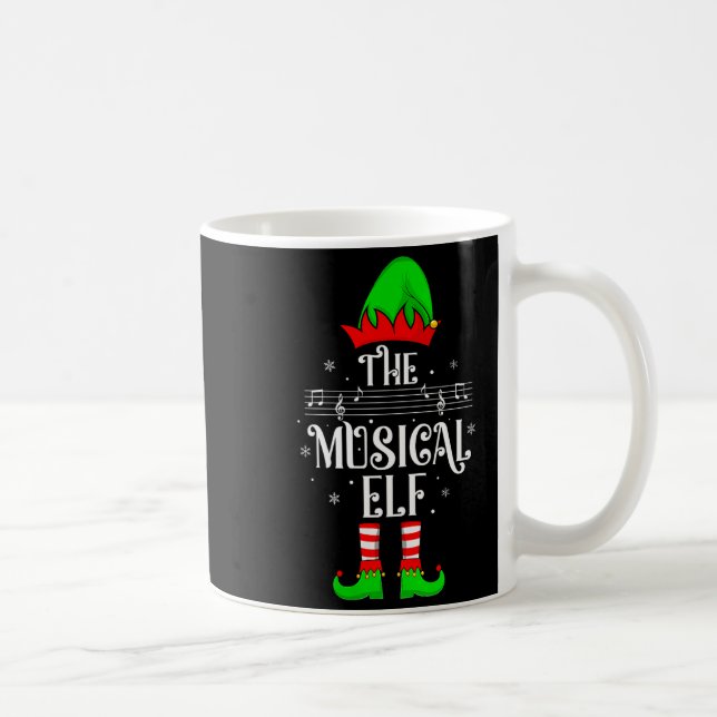 Womens Musical Elf Xmas Christmas Matching Family  Coffee Mug (Right)