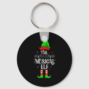 Womens Musical Elf Xmas Christmas Matching Family  Key Ring