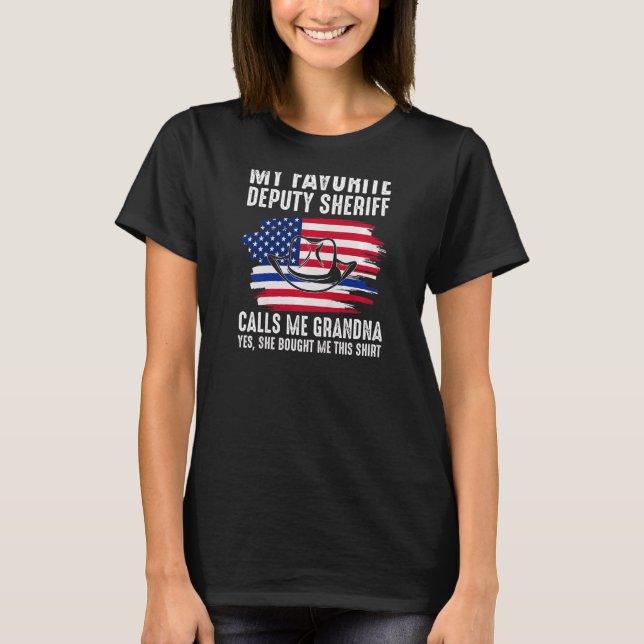 Womens My Deputy Sheriff Calls Me Grandma Deputy S T-Shirt (Front)