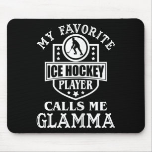 Womens My Favorite Hockey Player Calls Me Glamma W Mouse Mat