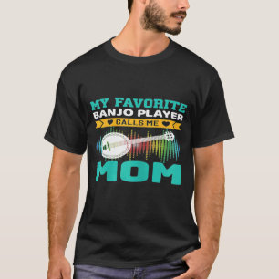 Womens My Favourite Banjo Player Calls Me Mum Moth T-Shirt