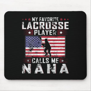 Womens My Favourite Lacrosse Player Calls Me Nana Mouse Mat