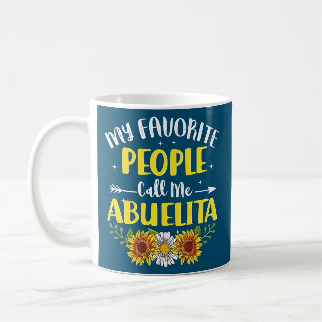 Womens My Favourite People Call Me Abuelita Coffee Mug (Left)