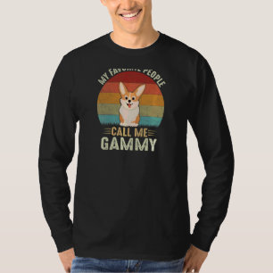 Womens My Favourite People Call Me Gammy Cute Corg T-Shirt