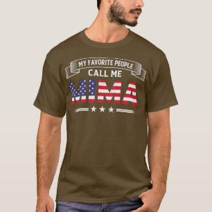 Womens My Favourite People Call Me Mima USA Flag G T-Shirt
