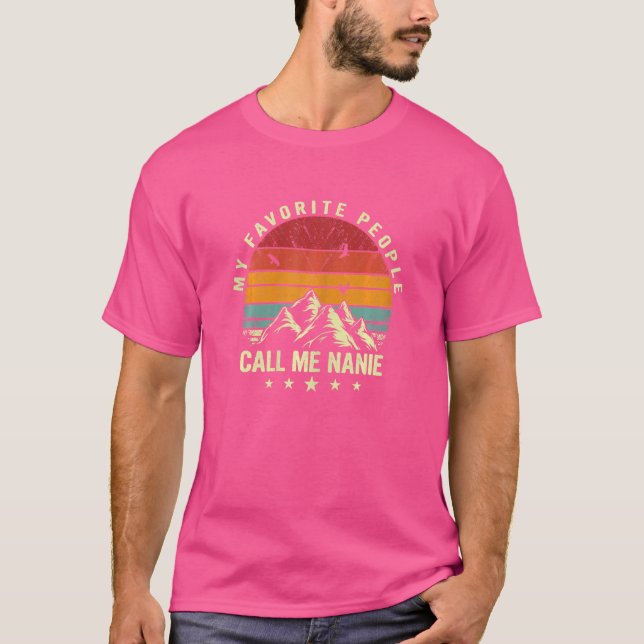 Womens My Favourite People Call Me Nanie Cool Moth T-Shirt (Front)