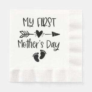 Womens My First Mother's Day For New Mum Pregnancy Napkin