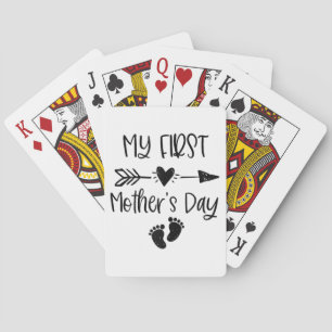 Womens My First Mother's Day For New Mum Pregnancy Playing Cards