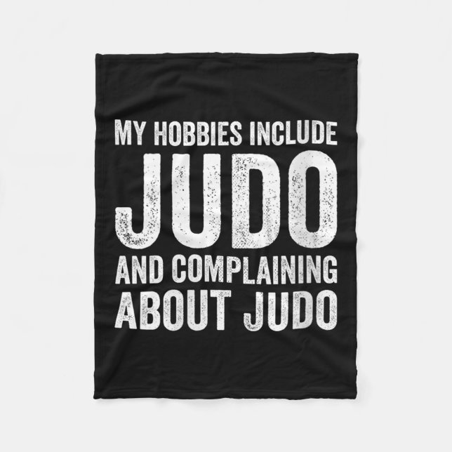 Womens My Hobbies Include Judo Funny Judoka V-neck Fleece Blanket (Front)