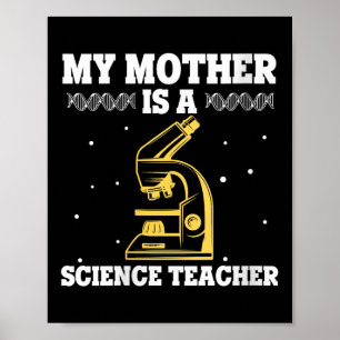 Womens My Mother Is Science Teacher Proud Stem Mum Poster