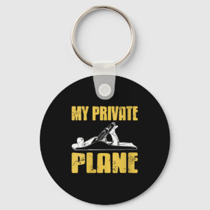 Womens My Private Plane Hand Tool Humor For Woodwo Key Ring