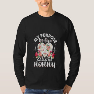 Womens My Purpose In Life Calls Me Nonny Xmas T-Shirt