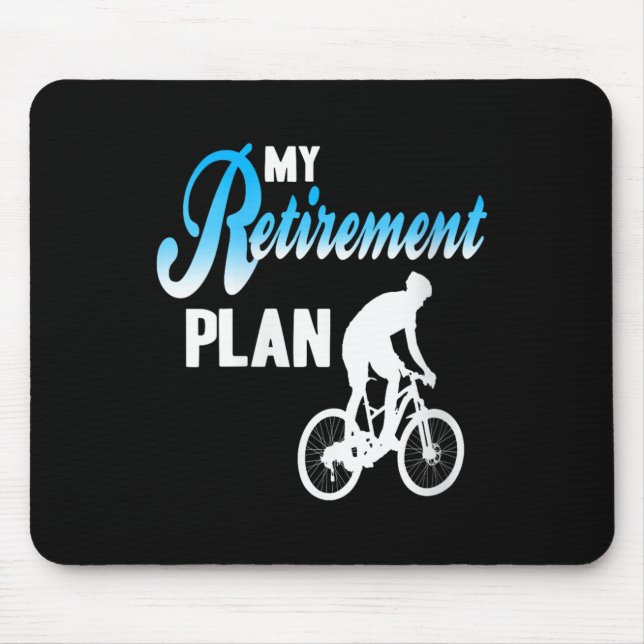 Womens My Retirement Plan Funny Cycling Humour Act Mouse Mat (Front)