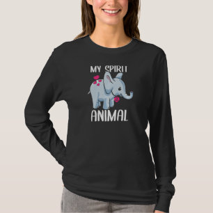 Womens My Spirit Animal Elephant I Love Mum Neckla T-Shirt